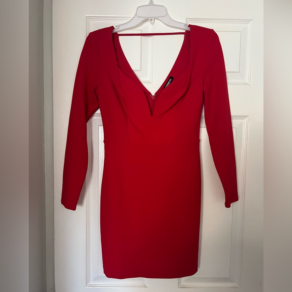 Worn once! Express Long Sleeve Fitted Dress XS